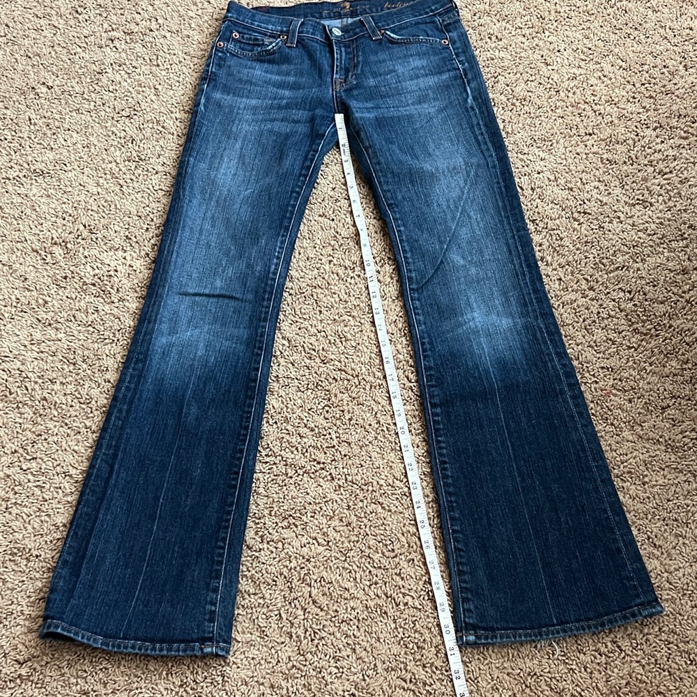 7 For All Mankind Dark Blue Boot Cut Jeans